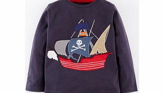 Mini Boden Vehicle T-shirt, Cobalt Motorbike,Grey