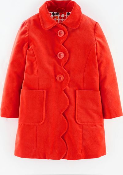 Mini Boden Velvet Sixties Coat Retro Red Mini Boden, Retro