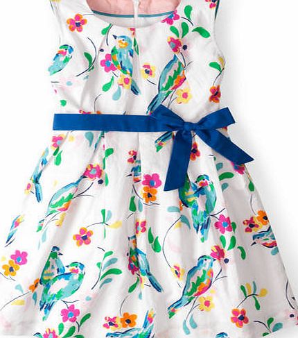 Mini Boden Vintage Dress Snowdrop Painted Birds Mini Boden,