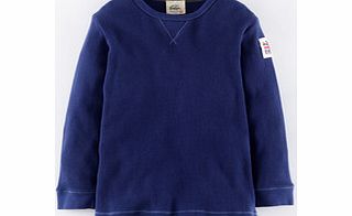 Mini Boden Waffle T-shirt, Cadet Blue,Grey Marl 34441295