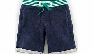 Mini Boden Washed Sweatshorts, Blue,Red/Slate Star,Leaf