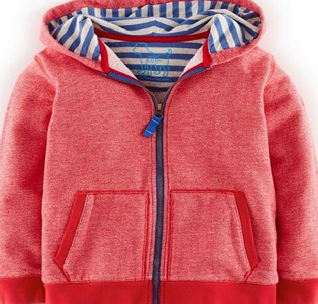 Mini Boden Zip Through Hoody, Red Marl 34597856