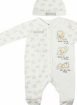 mini club Winnie the Pooh all in one and hat 6-9