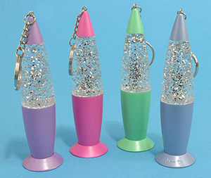 Mini Glitter Lamp Keyring