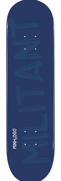 Mini Logo Militant Skateboard Deck Navy - 7.75
