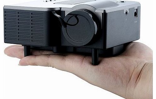 Mini Projector Black Portable Mini Projector 67`` AV-IN PAL LCD HDMI USB 48 Lumen Game Projector Consoles