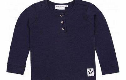 Mini Rodini Basic Grandpa T-shirt Navy blue `6/12