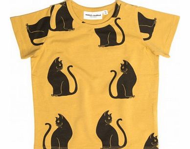 Mini Rodini Cats T-shirt Beige `2/3 years,4/5 years,6/7