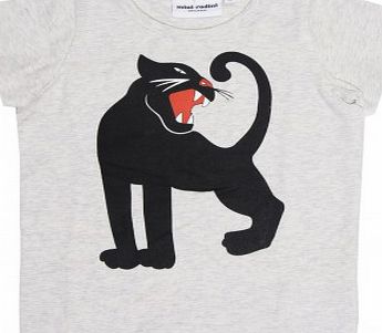 Mini Rodini Panther T-Shirt Heather grey `18/24 months,2/3
