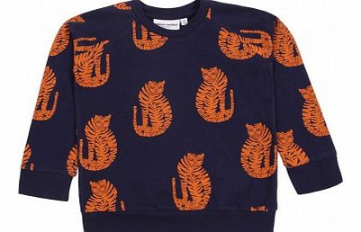 Mini Rodini Tigres T-shirt Navy blue `18/24 months,S - 2/3