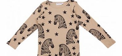 Mini Rodini Zebra T-shirt Beige `18/24 months,S - 2/3