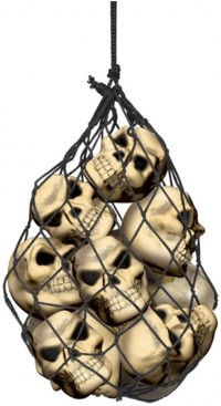Mini Skulls in String Bag