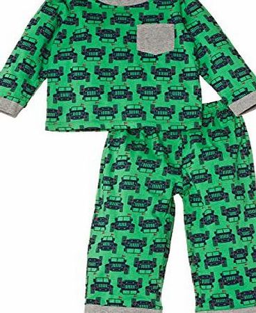 Mini ZZZ minizzz Boys Jeep Knit Pyjama Set, Green, 7 Years