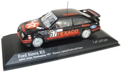 Minichamps 1:43 Scale Ford Sierra RS 1st Place Nuerburgring 1987 TEXACO - Ltd Ed 1-632 pcs - Ludwig / Niedzwied