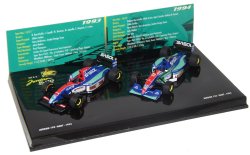 Minichamps 1:43 Scale Jordan 10th Anniversary Set 2 - Jordan 193/194 - Ltd Ed 7,001 pcs