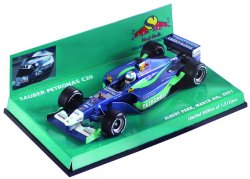 Minichamps 1:43 Scale Sauber Petronas C20 Race Car 2001 1st Race Edition - Kimi Raikkonen