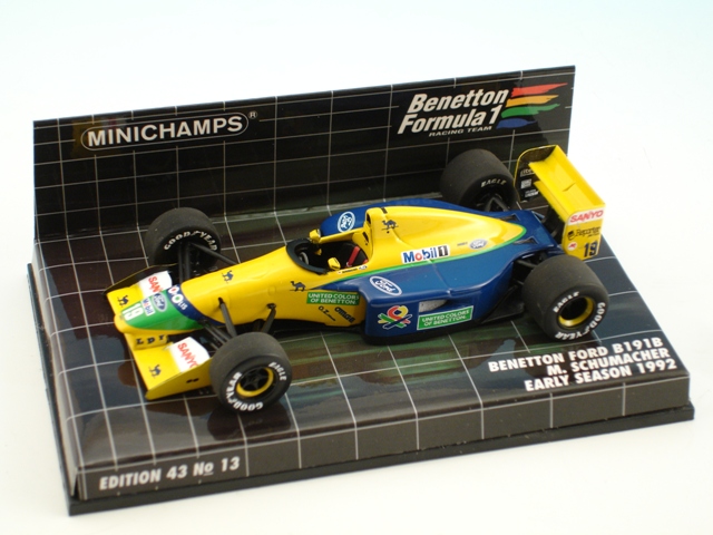 Benetton FORD b191b formula 1 1992 #19 M no Schumacher 1:43 Minichamps Ed 13 