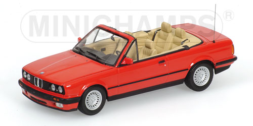 Minichamps BMW 3-Series Cabriolet 1989 in Red with Engine.
