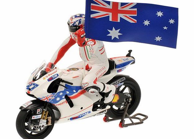 Minichamps Ducati Desmosedici GP09 Australian MotoGP 2009 - Casey Stoner 1/12 Scale Die-Cast Collectors Motorbike amp; Figurine