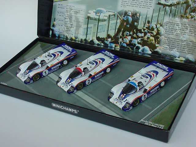 Minichamps Porsche 965L 1-2-3 at Lemans 24 Hours 1982.
