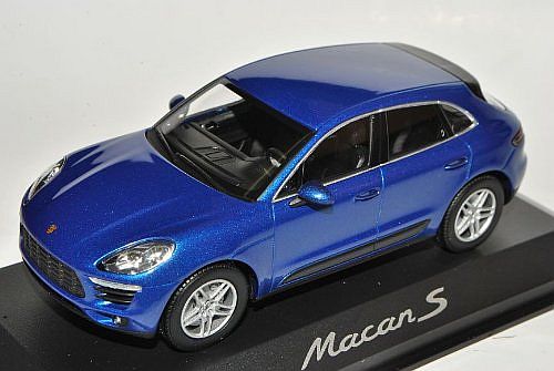 Minichamps Porsche Macan S SUV Blau Ab 2013 1/43 Minichamps Modell Auto mit individiuellem Wunschkennzeichen