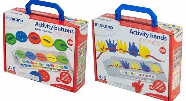 Miniland Educational Learning Lacing Button Hand