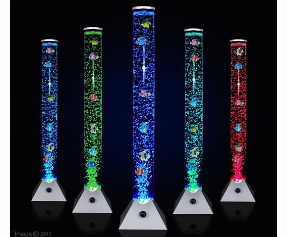 MiniSun 90cm Colour Changing Sensory Mood LED Novelty Bubble Fish Lamp