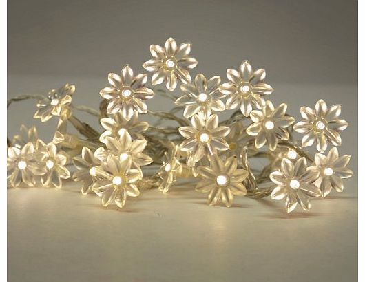MiniSun Battery Operated Warm White LED Flower Fairy String Lights