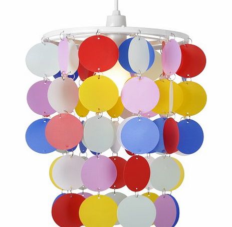 MiniSun Childrens Bedroom/Nursery Multi Coloured Polka Dot Spots Ceiling Pendant Light Shade