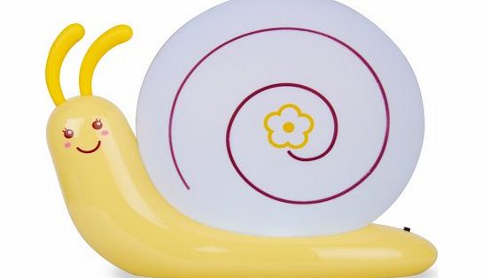 MiniSun Childrens Novelty Yellow Snail USB Rechargeable LED Bedroom / Nursery Night Light Lamp