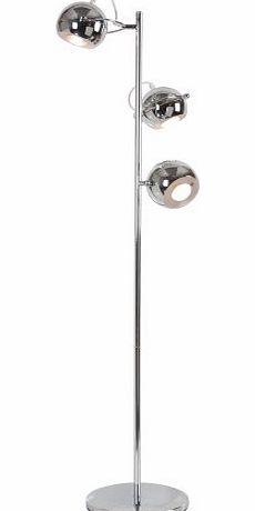 Chrome Retro Designer 3 Way Adjustable Eyeball Floor Lamp