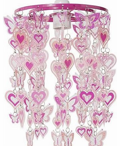 MiniSun Hearts and Butterflies Non Electric Pendant Shade