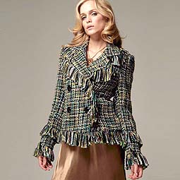 Mink Bikini Tweed Fringe Jacket