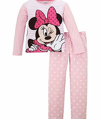 Minnie  Girls 44MNJTD402 Pyjama Set, Pink (Light Pink/White), 4 Years