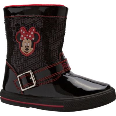 Minnie Mouse Disney Minnie Mouse Girls Black Boots - Size 9