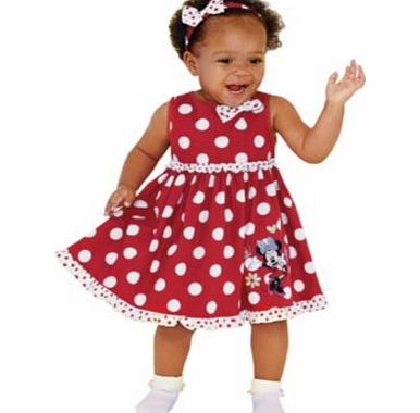 Minnie Mouse Disney Minnie Mouse Girls Red Frill Dress - 3-6