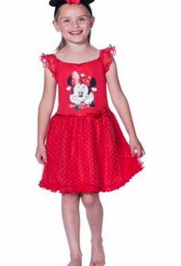 Disney Minnie Mouse Girls Red Nightdress - 4-5