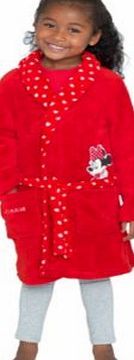 Minnie Mouse Girls Red Spot Dressing Gown - 7-8