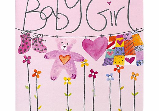 Mint New Baby Girl Card