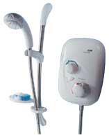 Mira Event XS Power Shower Manual White & Chrome