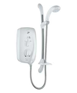 MIRA SPORT MULTI-FIT ELECTRIC SHOWER 9.8KW WHITE AND CHROME