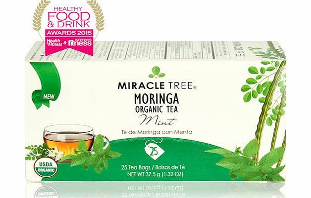 Miracle Tree - All Natural Moringa Tea: Mint 25 unbleached tea bags - Healthy Food and Beverage Award Nominee