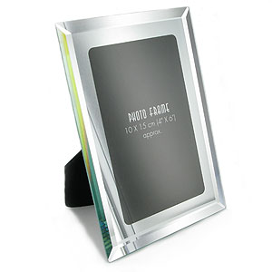 Mirror Glass Bevelled Edge Small Photo Frame