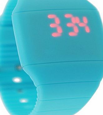 Miryo Unisex Kids Touch Screen Red LED Digital Watch Sports Wristwatch Blue