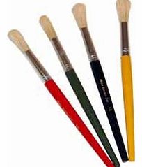 Misc. Hogs Hair Childrens Paint Brushes- Pack of 4 size 18