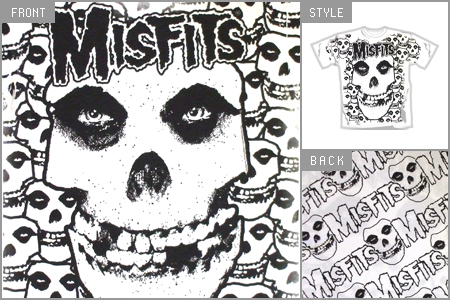 Misfits (Logo and Friend Skull) T-shirt raz_AP009