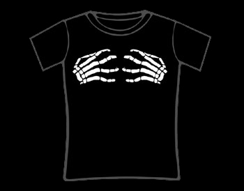 The Misfits Skeleton Hands Skinny T-Shirt