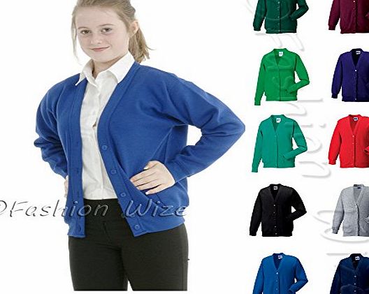 Miss Chief Girls School Cardigan Fleece Sweatshirt Uniform Age 2 3 4 5 6 7 8 9 10 11 12 13 14 15 161 17 18   Adult Sizes