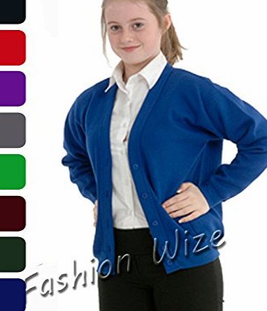 Miss Chief Girls School Cardigan (Uniform) Age 3 4 5 6 7 8 9 10 11 12 13 (Age 11-12 Years, Navy)