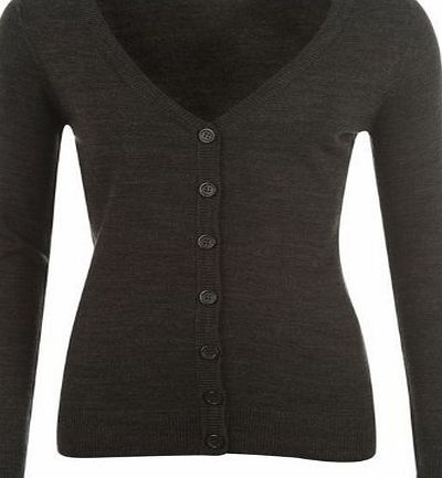 Miss Fiori Womens Essential Cardigan Ladies Charcoal Marl 14 (L)